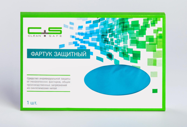 Фартук защитный Clean+Safe, голубой